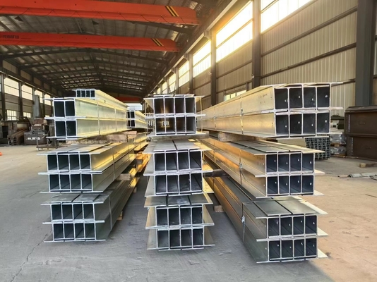 Ağır Güçlü Galvanizli H kirişi Destek Duvarı Galvanizli Q235B G250 Çelik