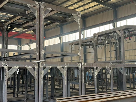Rüzgar Kulesi Altında Elektrik Kabinesini Desteklemek İçin Özel Çelik Yapı Platformu Sıcak Dip Galvanize