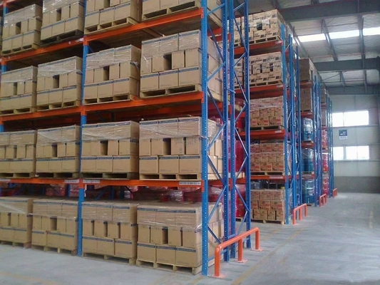 Korrozyondan Koruma Ağır Görevli Depolama Çözümleri İçin Çift Derin Palet Racking Sistemi